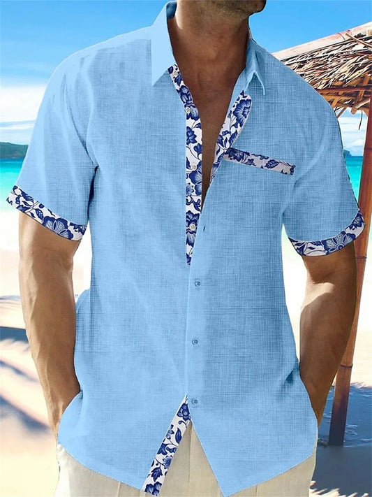 Zakenda | Chemise hawaïenne décontractée en blanc