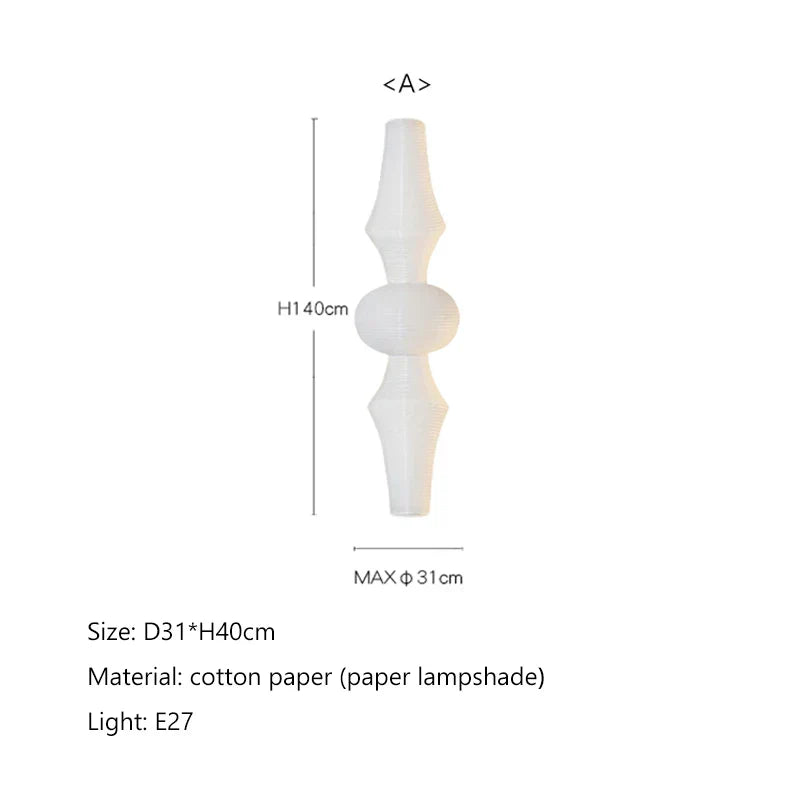 "Afralia™ Akari Rice Paper Pendant Lamp for Living Room Bedroom, LED Hanging Light"