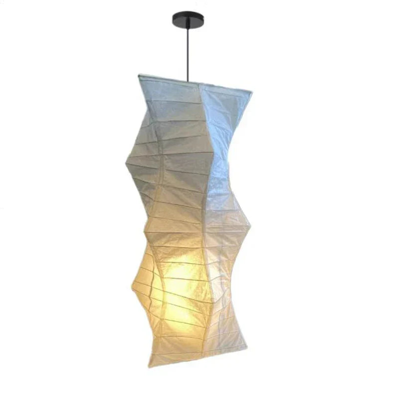 "Afralia™ Akari Rice Paper Pendant Lamp for Living Room Bedroom, LED Hanging Light"