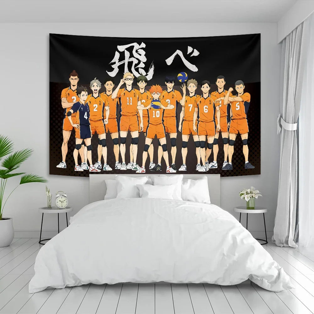 Haikyuu Anime Poster Tapestry Room Canvas | Aesthetic Wall Decor Art