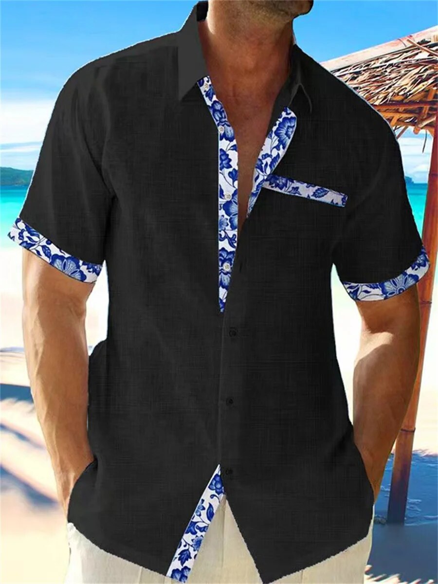 Zakenda | Chemise hawaïenne décontractée en blanc