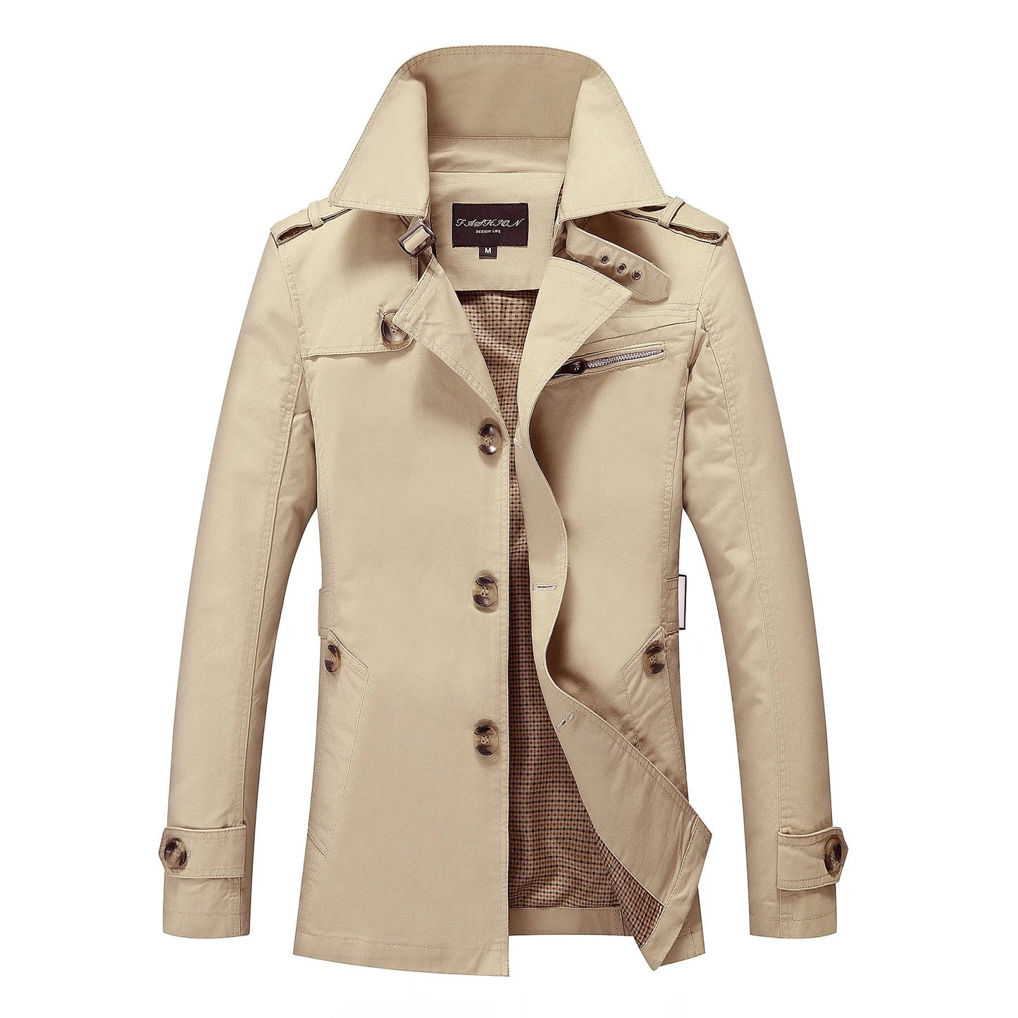 Zakenda | Manteau de tranchée tendance pour hommes