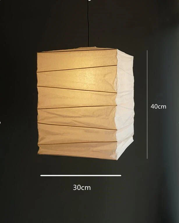 "Afralia™ Akari Rice Paper Pendant Lamp for Living Room Bedroom, LED Hanging Light"