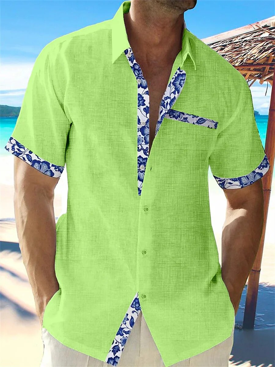 Zakenda | Chemise hawaïenne décontractée en blanc