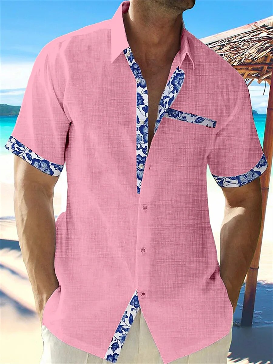 Zakenda | Chemise hawaïenne décontractée en blanc
