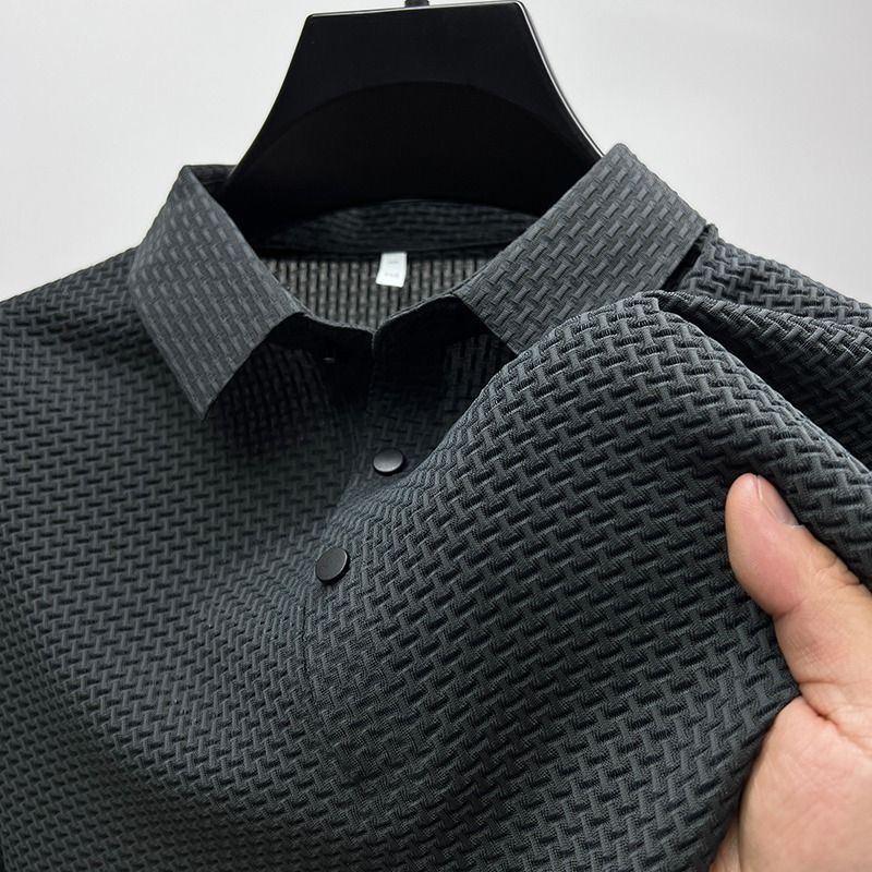 Zakenda | Andrea's Polo en soie glacée de haute qualité pour hommes loisirs manches courtes T-shirt
