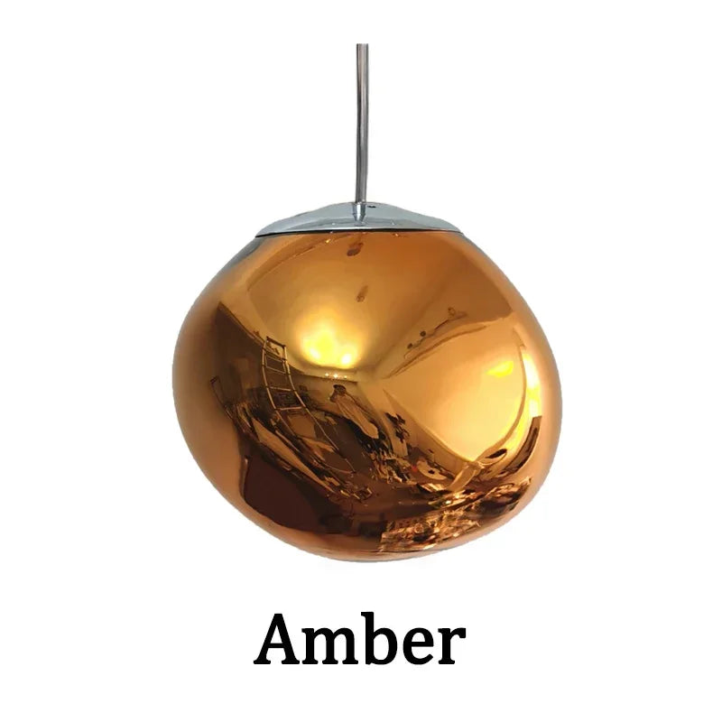 Afralia Nordic Lava Glass Chandelier - Minimalist Bedroom Dining Room Pendant Lamp