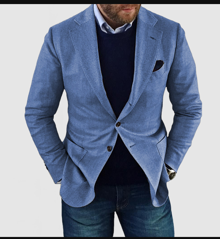 Zakenda | cardigan homme avec boutons décontractés, poches et col revers, uni, manches longues