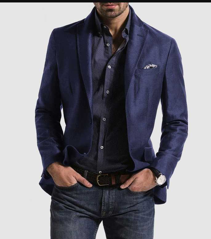 Zakenda | cardigan homme avec boutons décontractés, poches et col revers, uni, manches longues