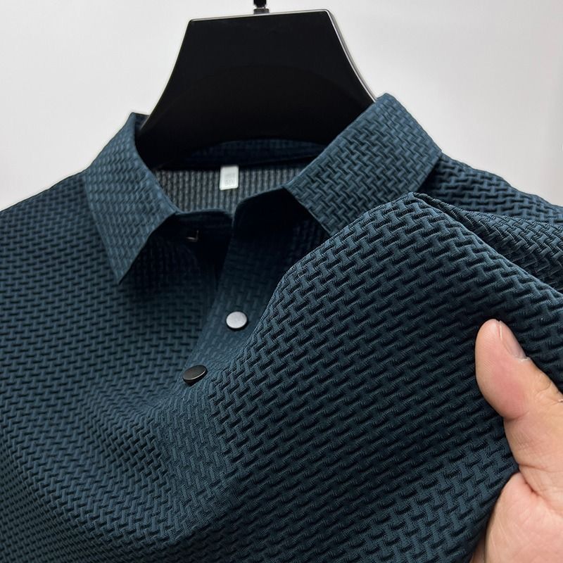 Zakenda | Andrea's Polo en soie glacée de haute qualité pour hommes loisirs manches courtes T-shirt