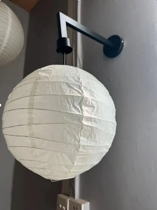 "Afralia™ Akari Rice Paper Pendant Lamp for Living Room Bedroom, LED Hanging Light"