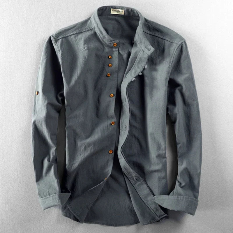 Zakenda | Chemise japonaise en lin style "Katana