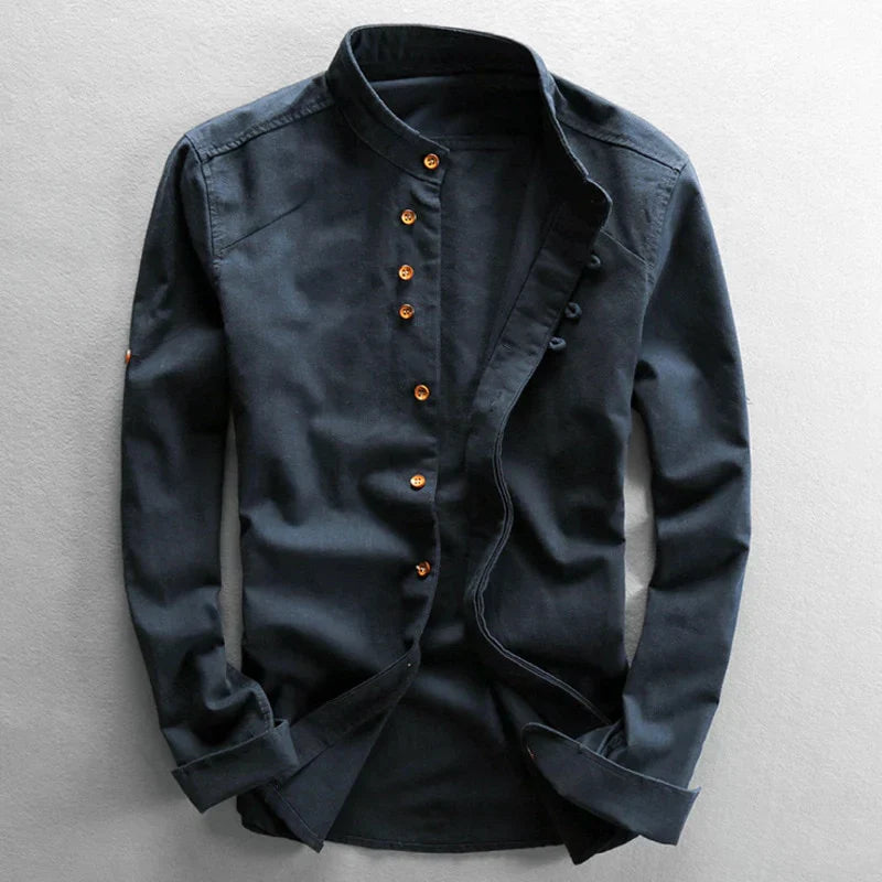 Zakenda | Chemise japonaise en lin style "Katana