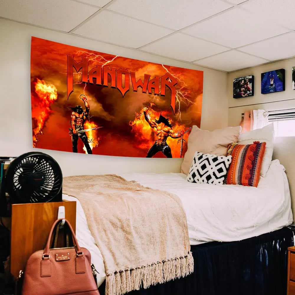 Manowars Group Poster Print Hanging Tapestry: Heavy Metal Band Home Decor