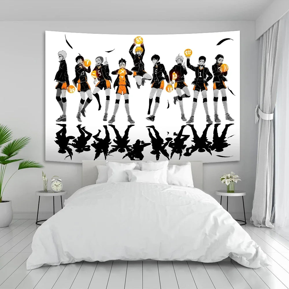 Haikyuu Anime Poster Tapestry Room Canvas | Aesthetic Wall Decor Art