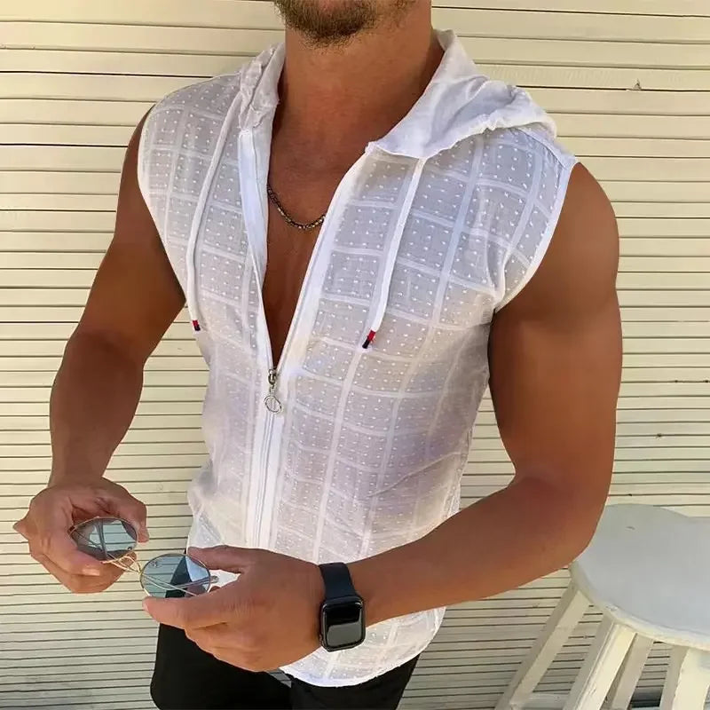 Zakenda | Chemise blanche à manches en filet