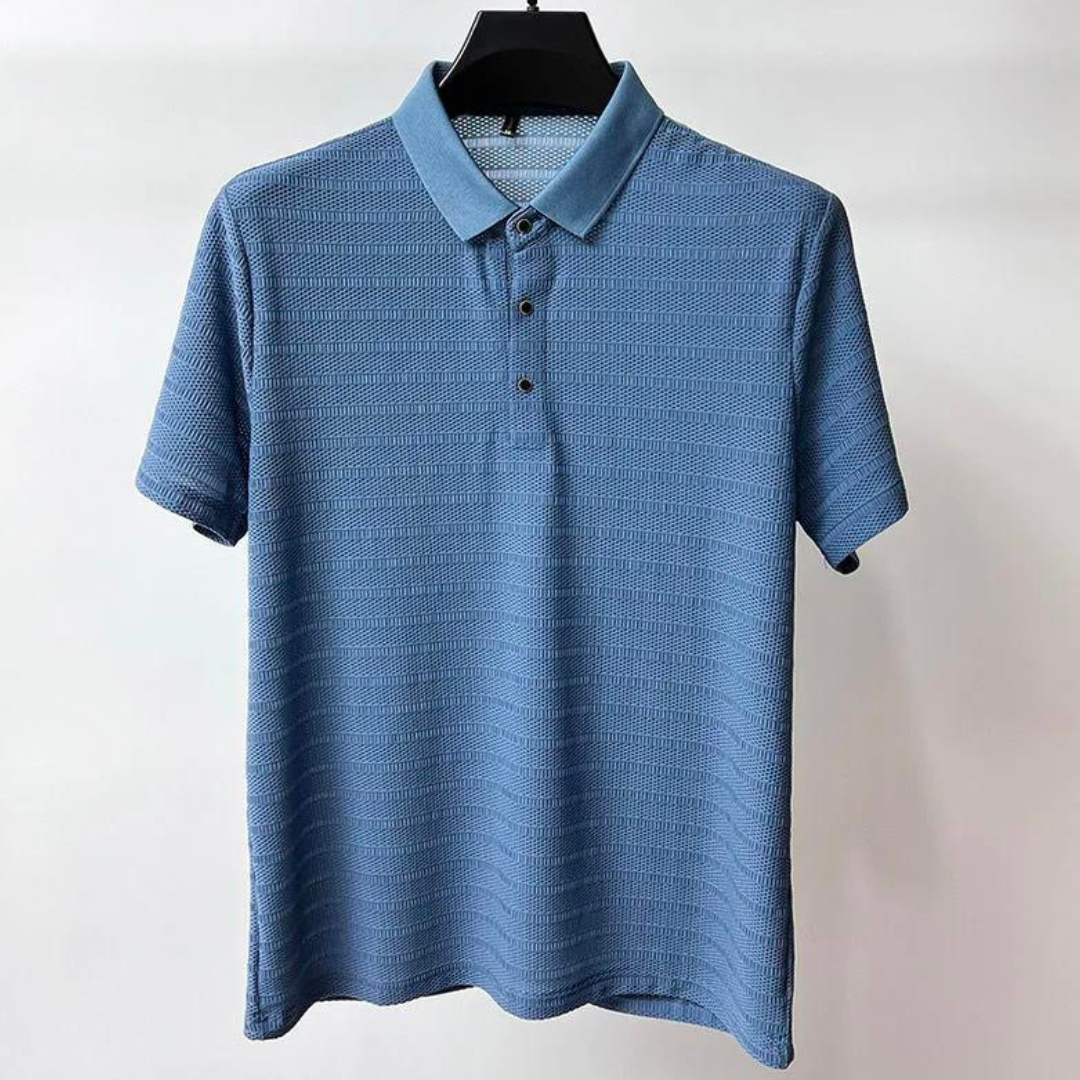 Zakenda | ABRAHAM - Polo en soie de première qualité pour homme - Confort et durabilité
