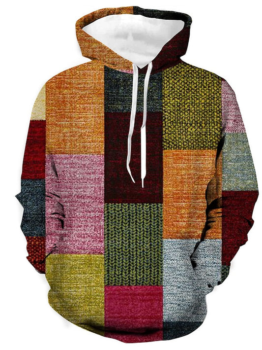 Zakenda | Hoodie d'hiver stylé en coton avec motif à carreaux