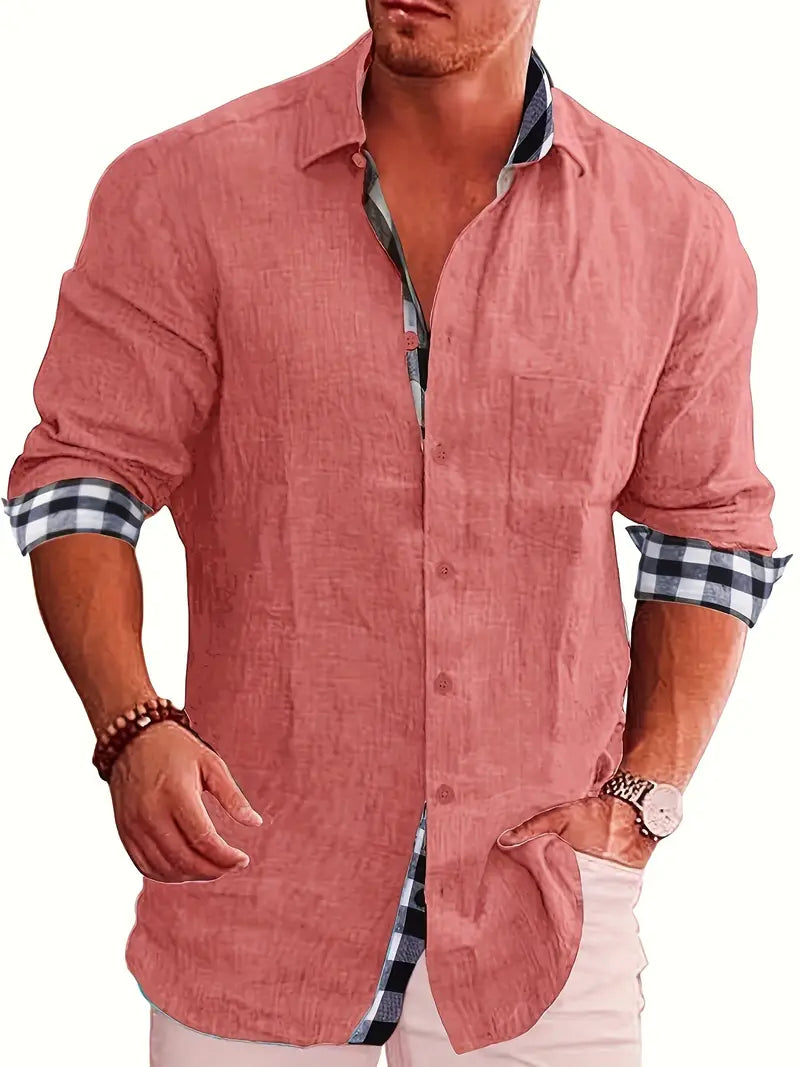 Zakenda | chemise à manches longues à carreaux pour hommes