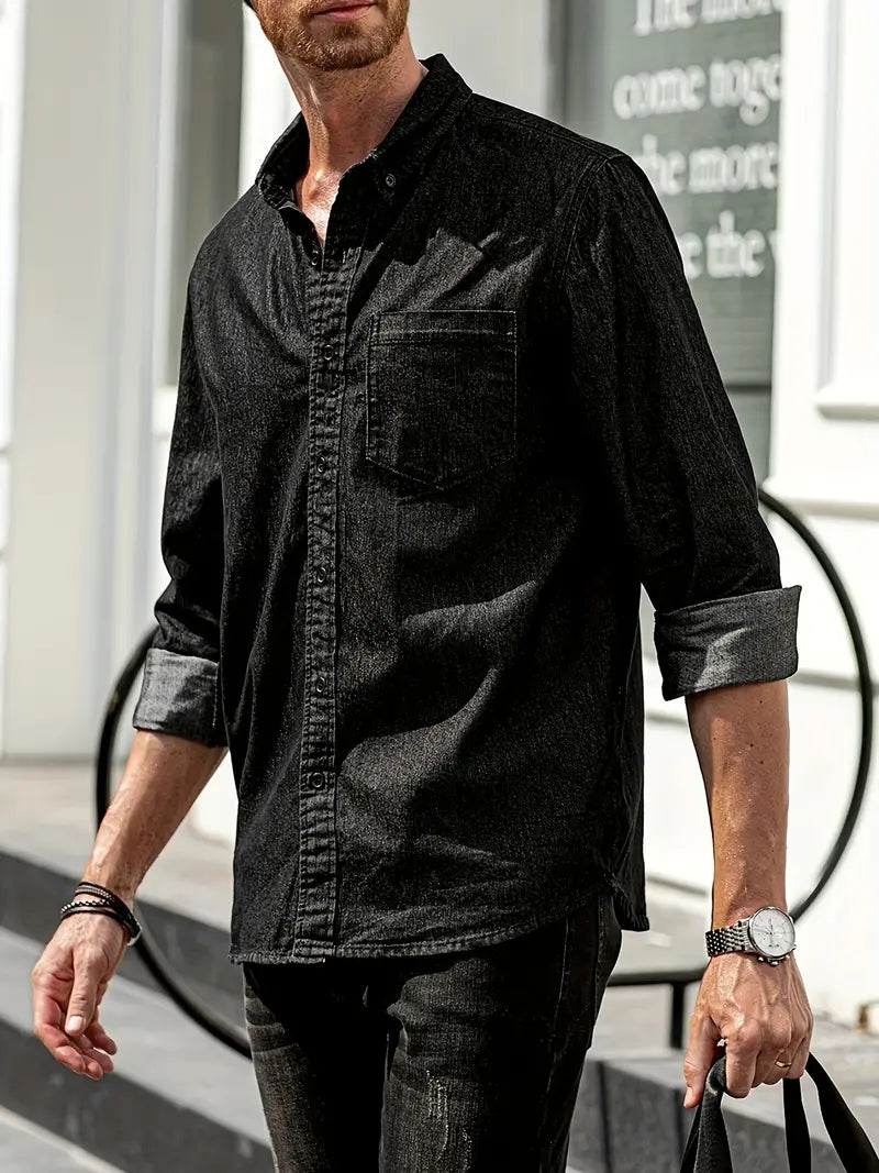 Zakenda | Alexander - chemise en jean à manches longues pour homme