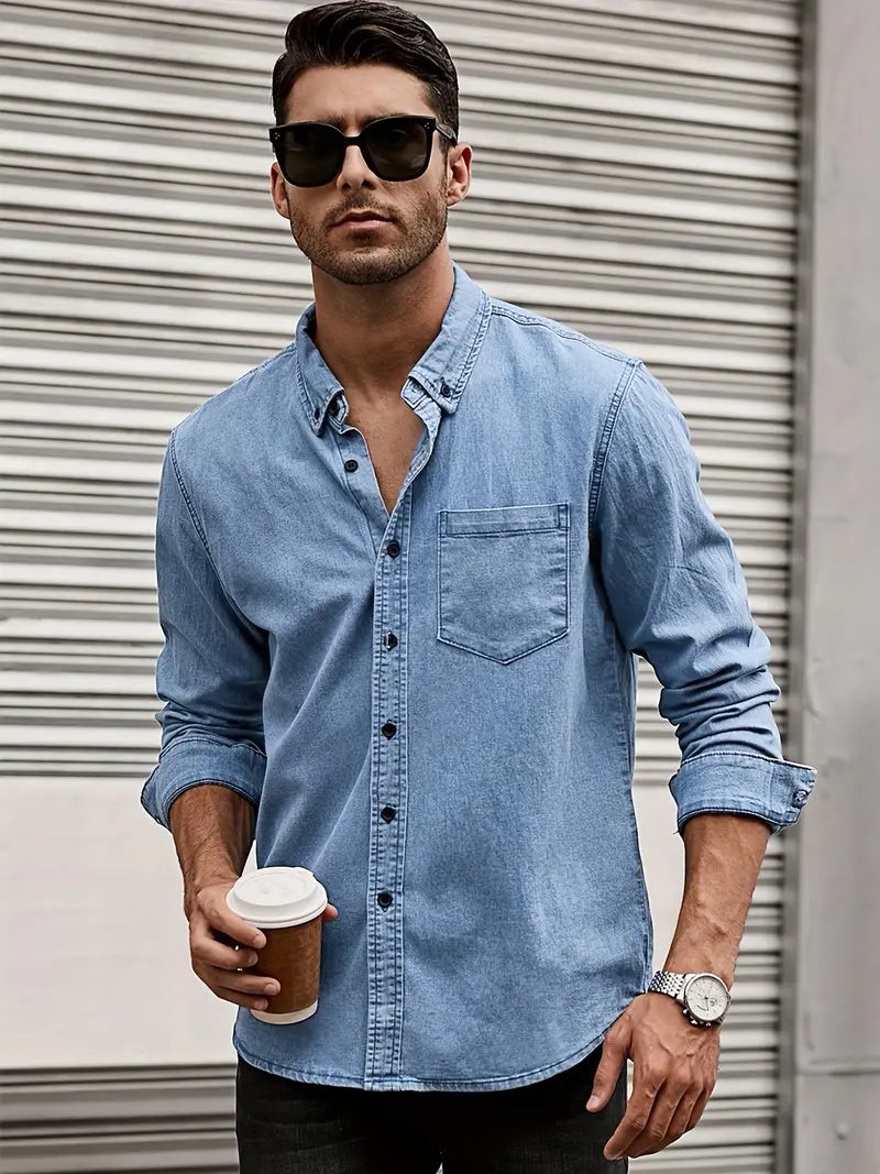 Zakenda | Alexander - chemise en jean à manches longues pour homme
