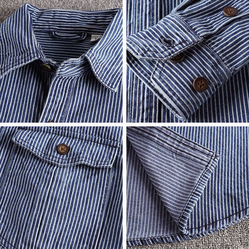 Zakenda | Clark Chemise en denim rayé