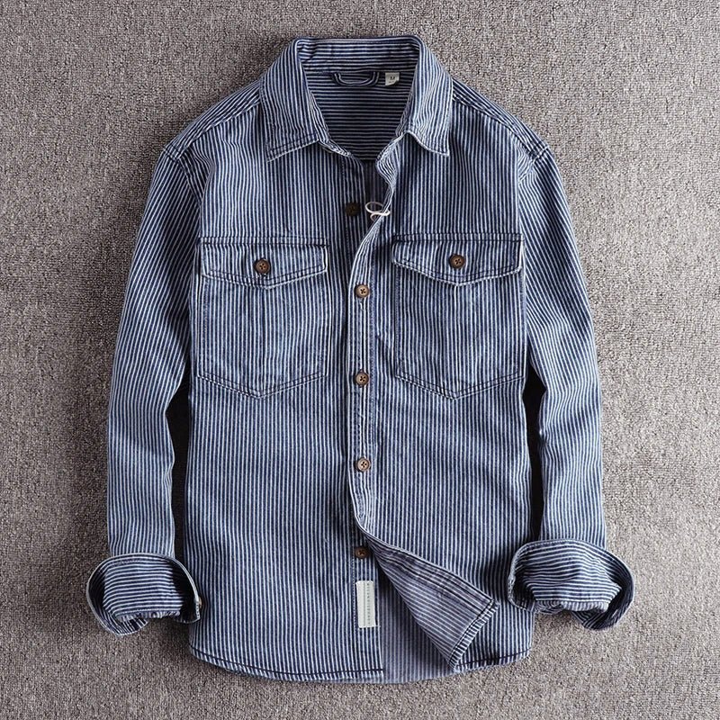 Zakenda | Clark Chemise en denim rayé