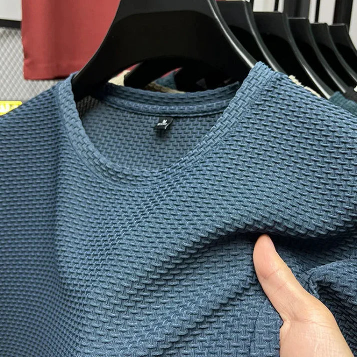 Zakenda | Ben - t-shirt à manches courtes en maille de soie de riz