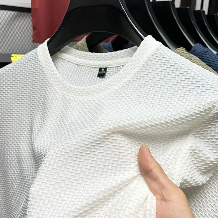 Zakenda | Ben - t-shirt à manches courtes en maille de soie de riz