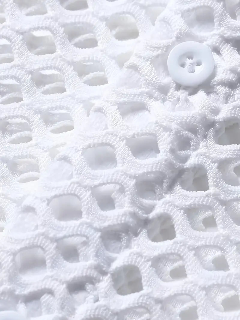 Zakenda | Daniel - chemise à manches courtes évidée