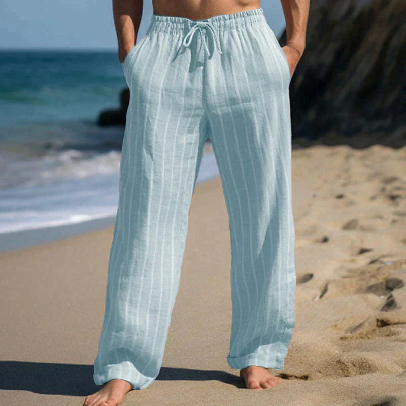 Zakenda | Pantalon en lin décontracté de haute qualité pour l'été