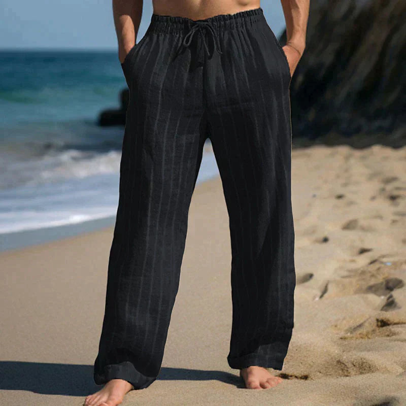 Zakenda | Pantalon en lin décontracté de haute qualité pour l'été
