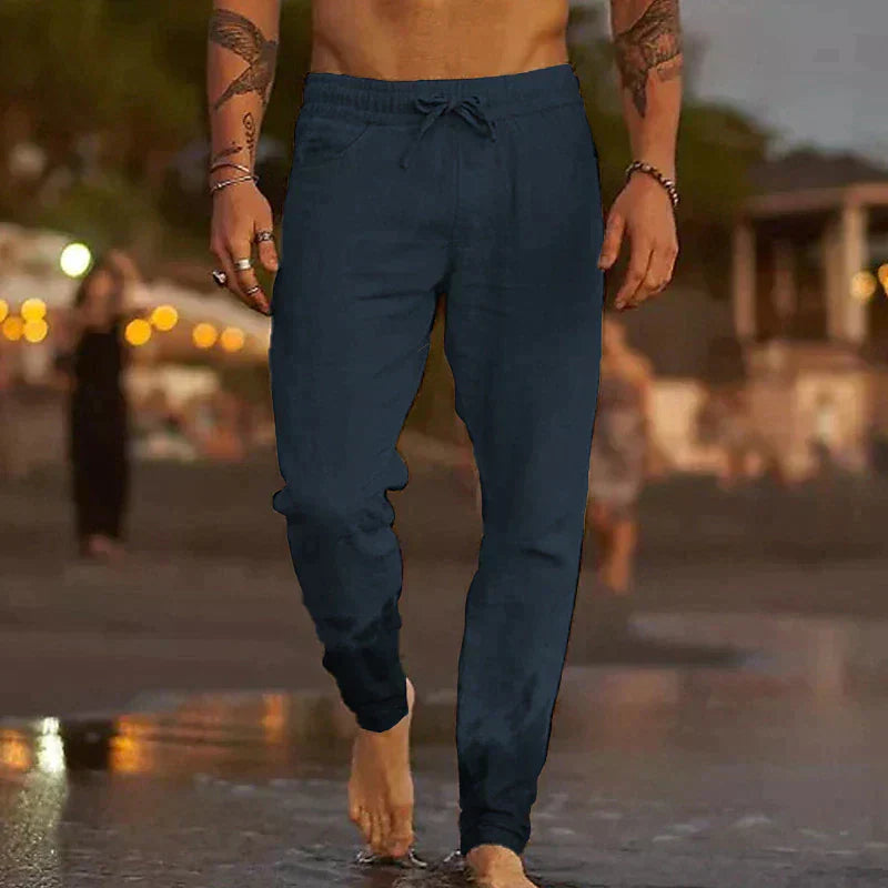 Zakenda | pantalons décontractés en lin pour hommes