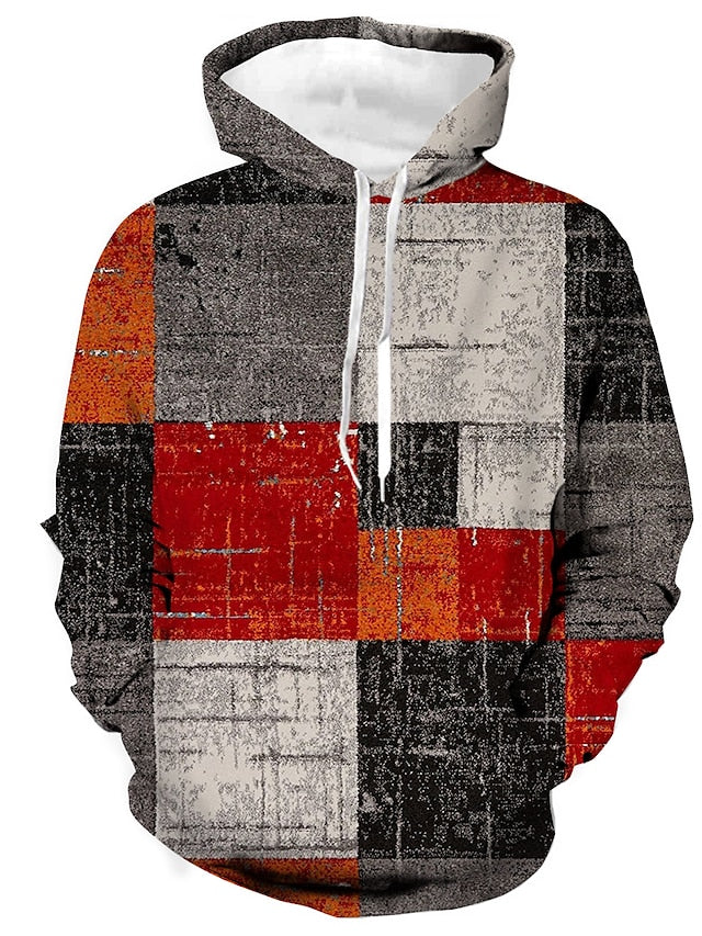 Zakenda | Hoodie d'hiver stylé en coton avec motif à carreaux