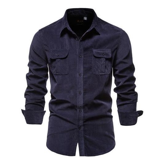 Zakenda | Chemise en velours côtelé vintage pour hommes
