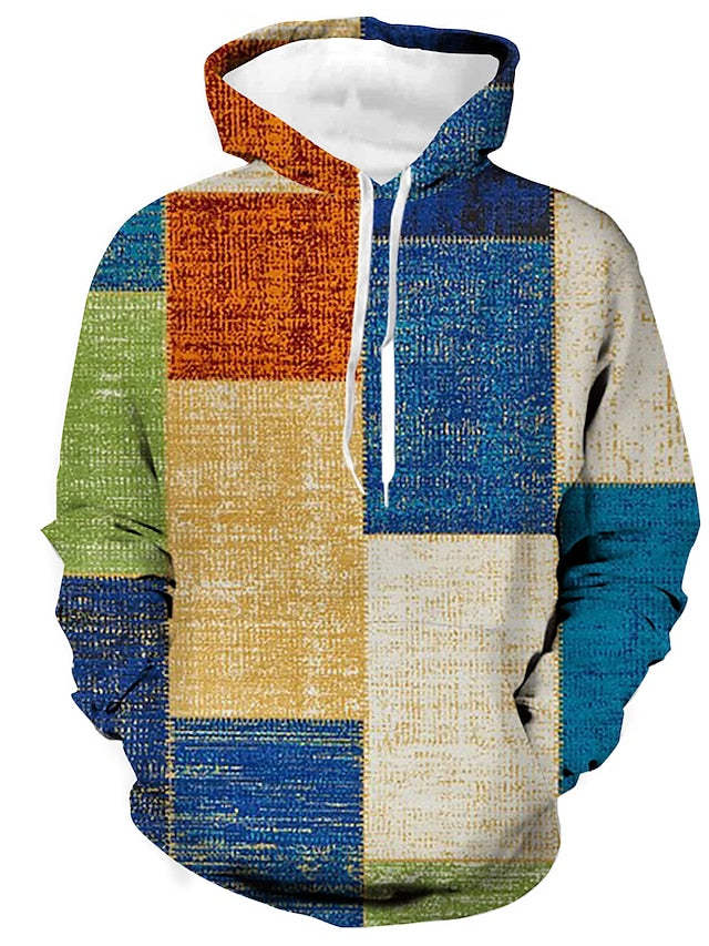 Zakenda | Hoodie d'hiver stylé en coton avec motif à carreaux