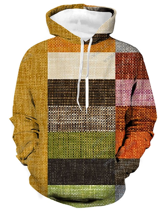 Zakenda | Hoodie d'hiver stylé en coton avec motif à carreaux