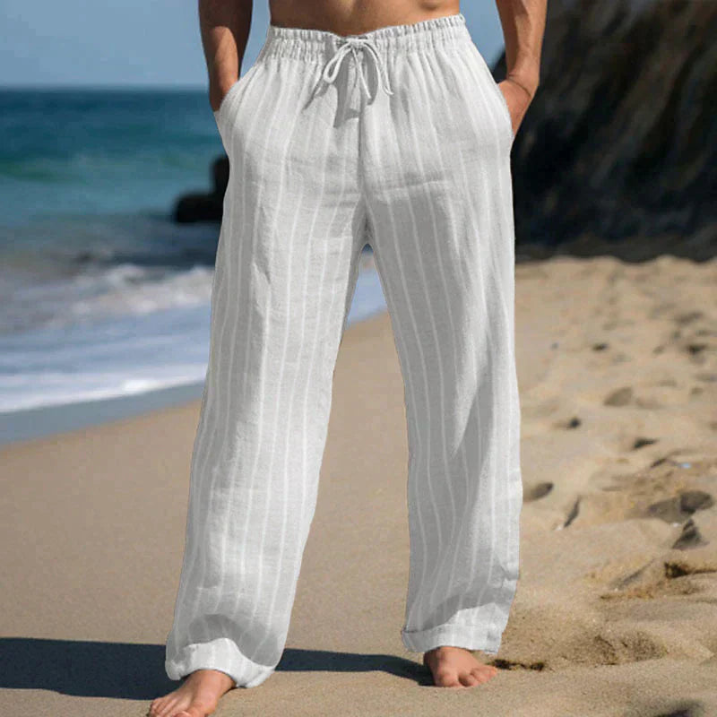 Zakenda | Pantalon en lin décontracté de haute qualité pour l'été