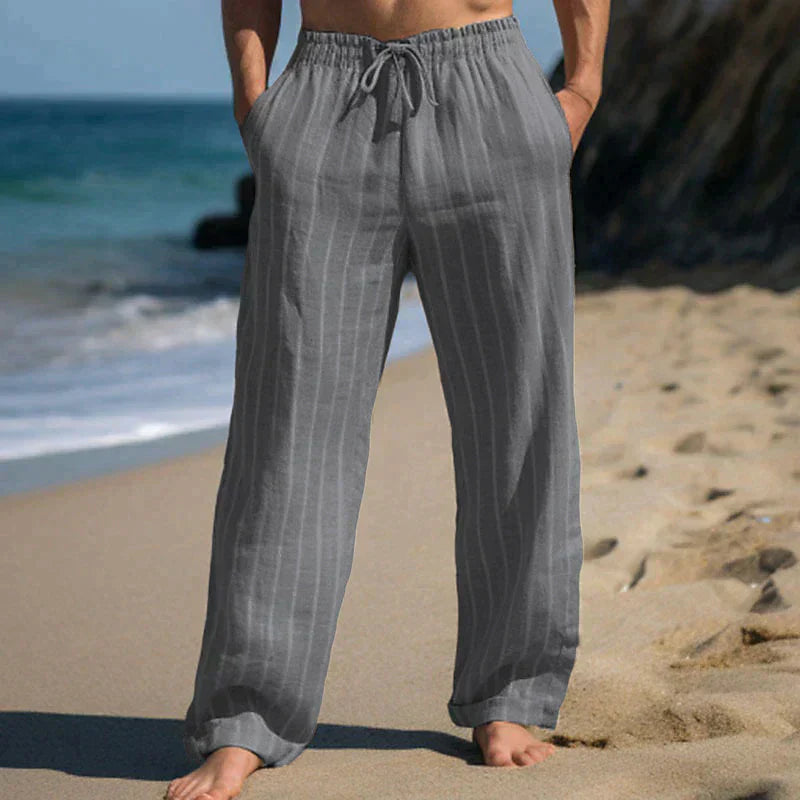 Zakenda | Pantalon en lin décontracté de haute qualité pour l'été