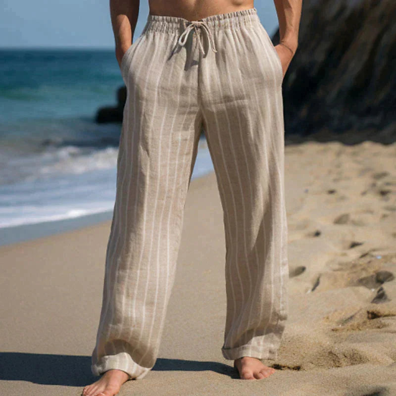 Zakenda | Pantalon en lin décontracté de haute qualité pour l'été