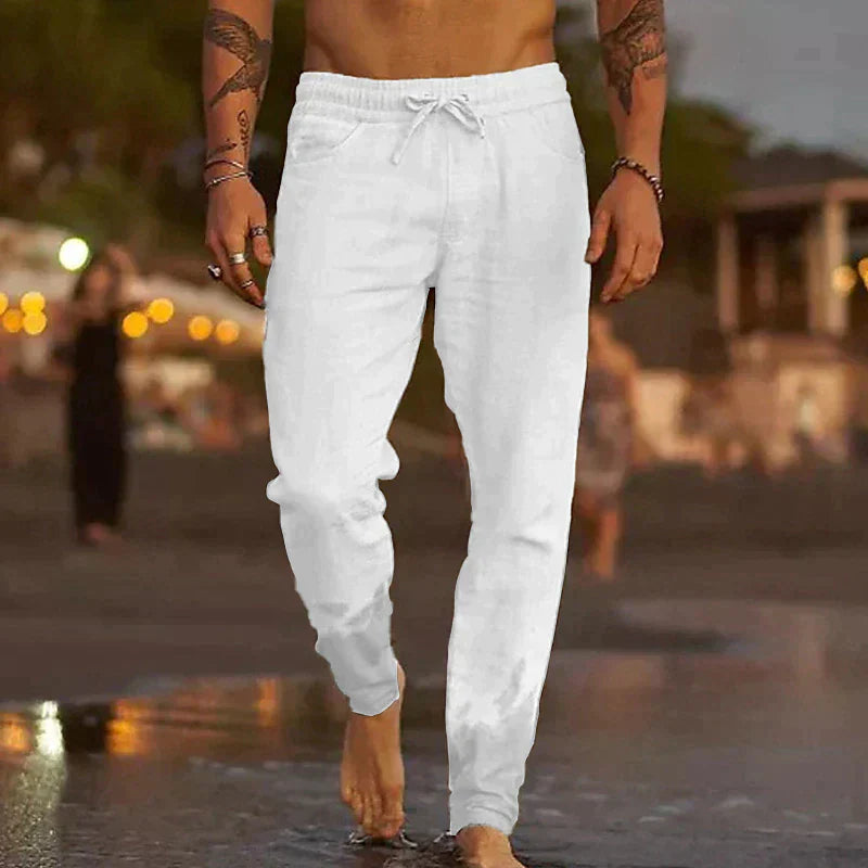 Zakenda | pantalons décontractés en lin pour hommes