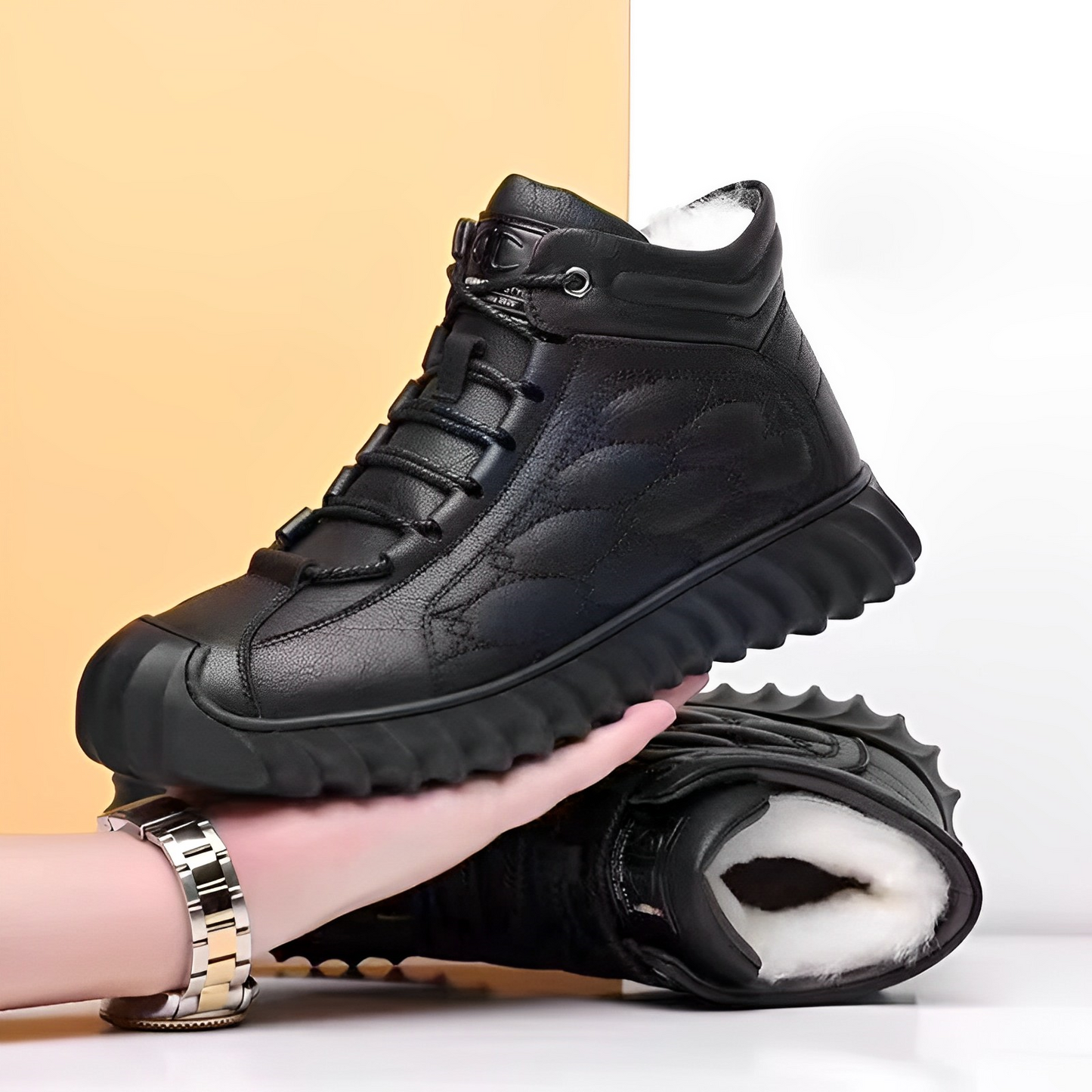 Zakenda | Chaussures d'hiver confortables pour hommes avec doublure en polaire de CozyStride