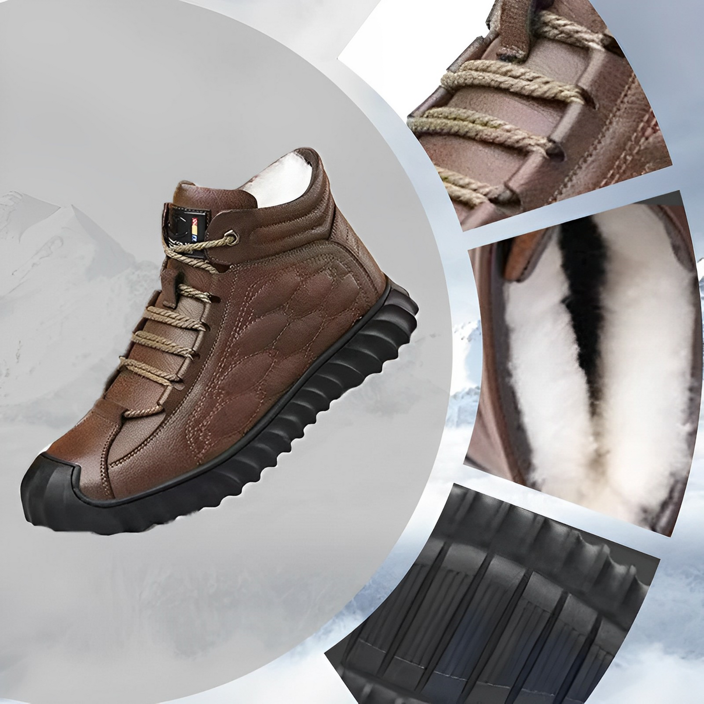 Zakenda | Chaussures d'hiver confortables pour hommes avec doublure en polaire de CozyStride