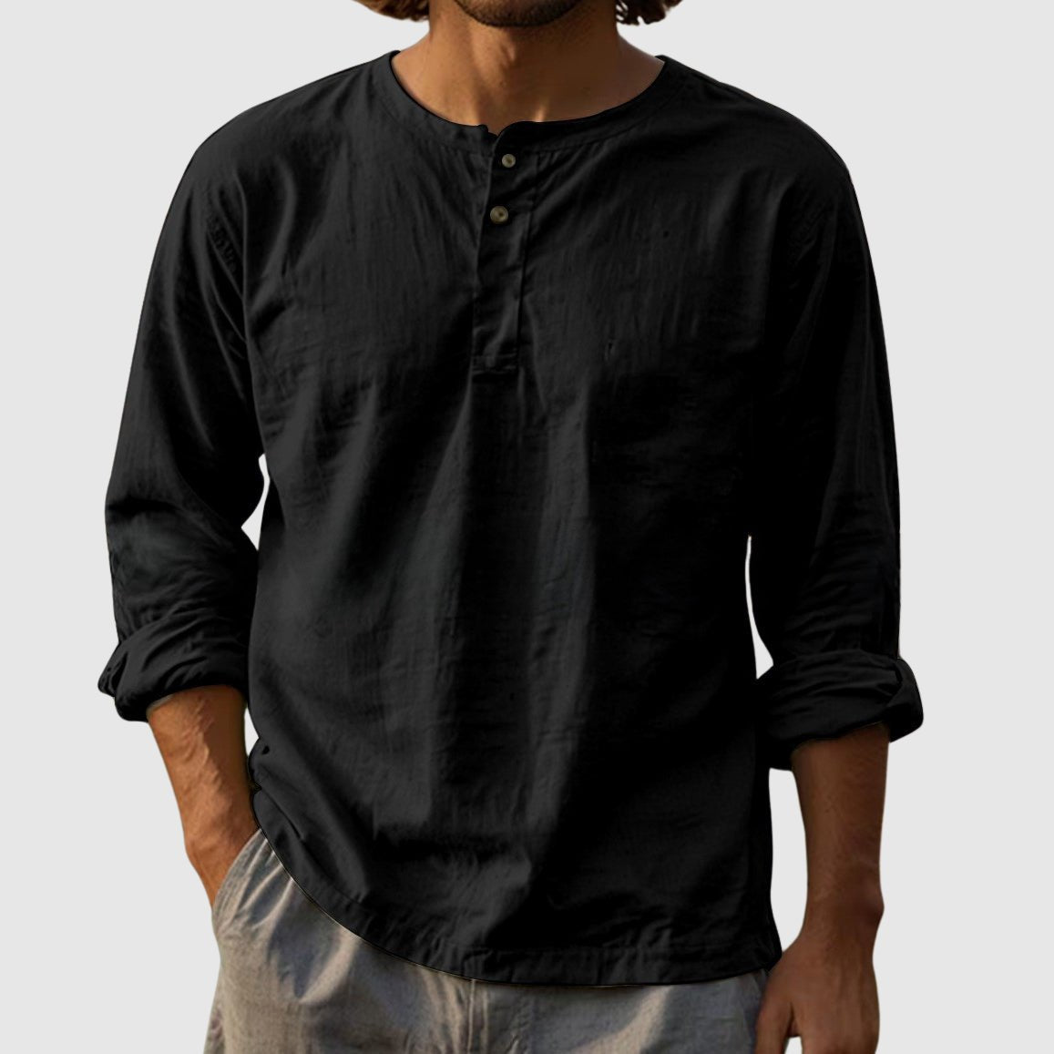 Zakenda | Rains Grès Chemise Henley classique