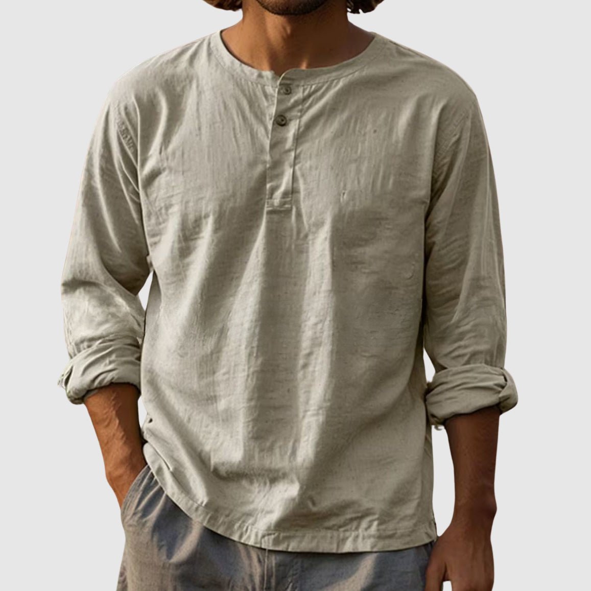 Zakenda | Rains Grès Chemise Henley classique