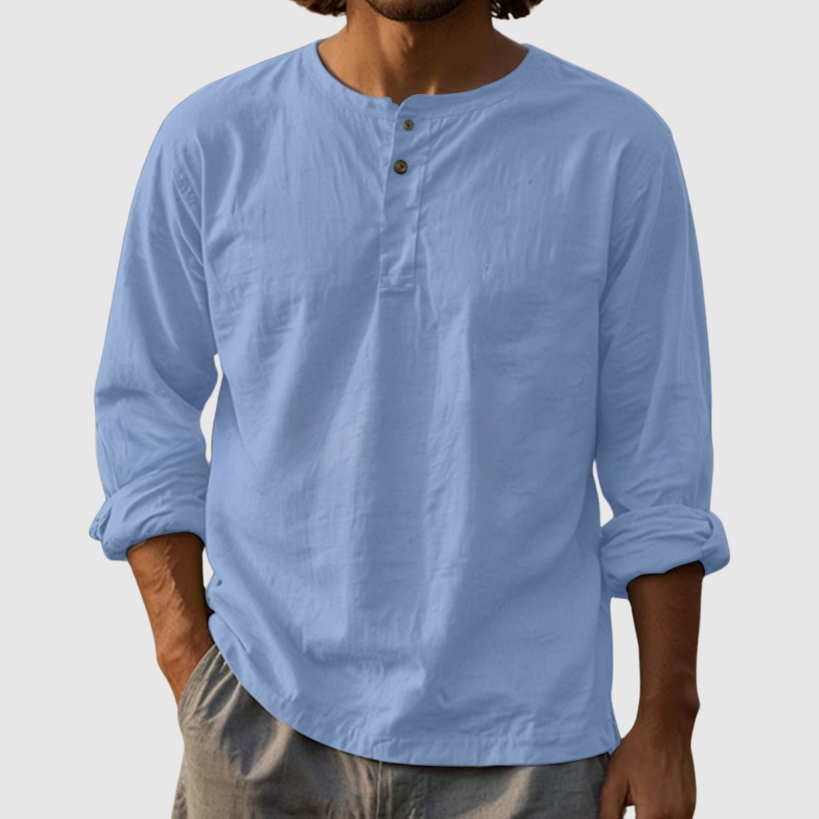 Zakenda | Rains Grès Chemise Henley classique