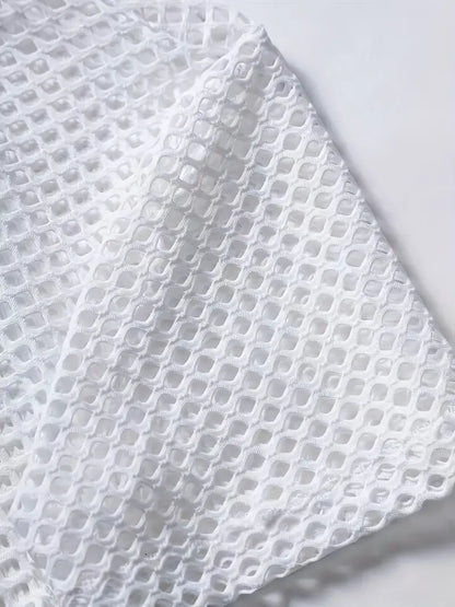 Zakenda | Daniel - chemise à manches courtes évidée