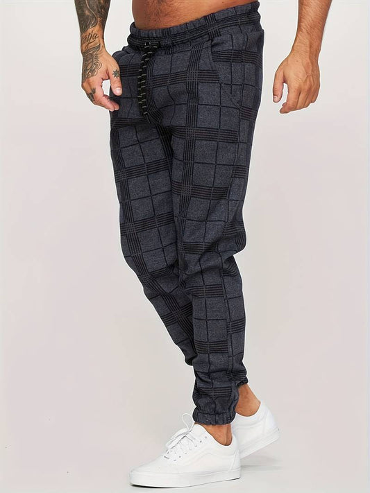 Zakenda | Alexander - pantalons de sport avec imprimé à carreaux pour hommes