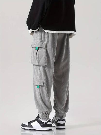 Zakenda | Christopher - pantalon cargo décontracté et structuré avec plusieurs poches pour hommes