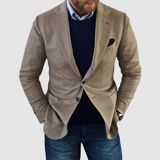 Zakenda | cardigan homme avec boutons décontractés, poches et col revers, uni, manches longues